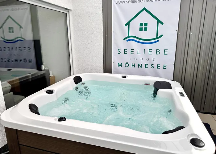 Vakantiehuis Wellness Lodge, Sauna, Whirlpool Nahe Dem *