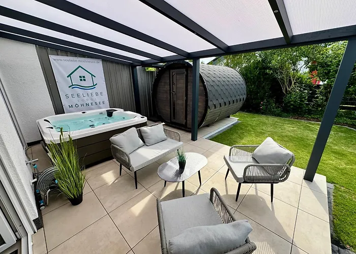 Wellness Lodge, Sauna, Whirlpool Nahe Dem * Möhnesee